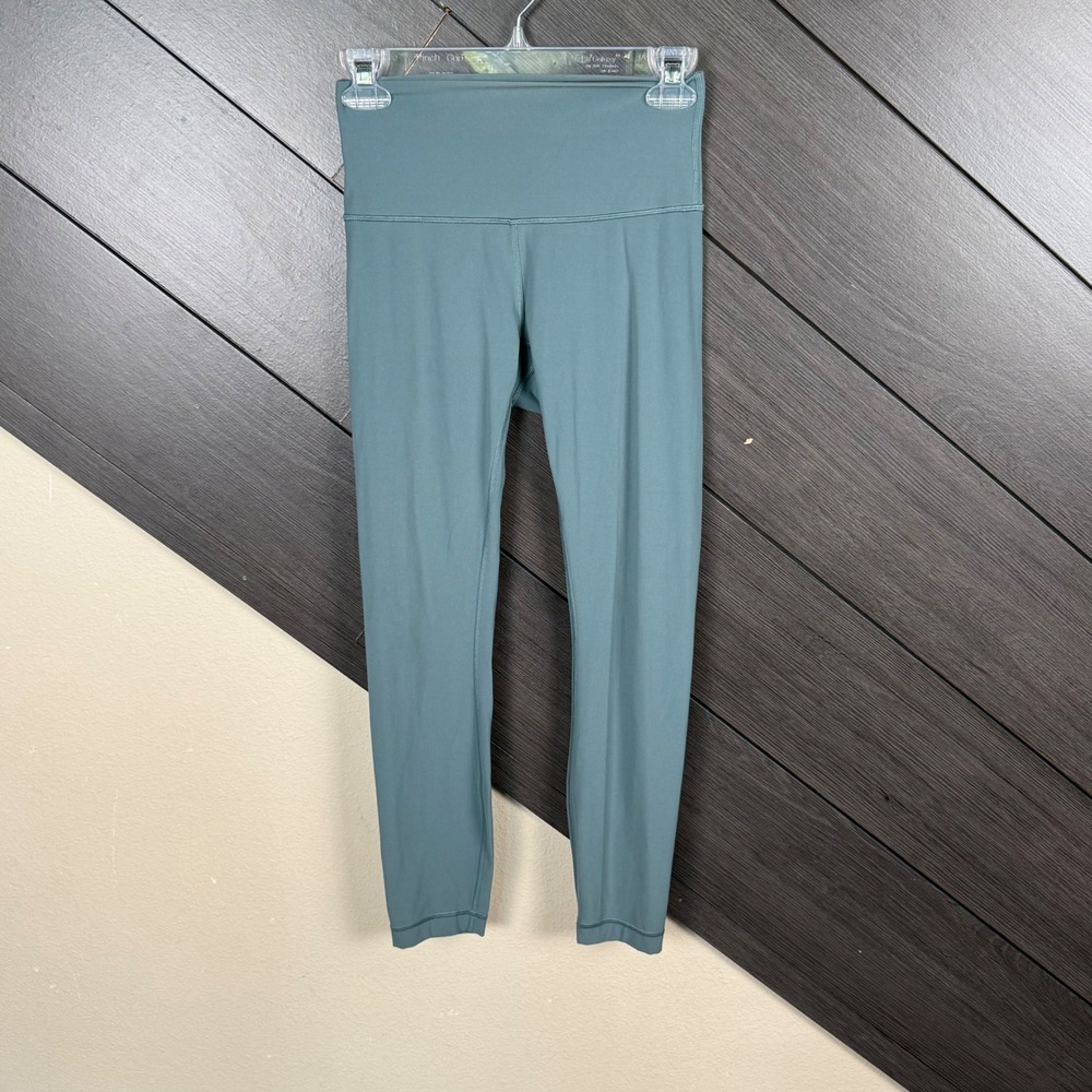 Lululemon Women's Size 4 Blue Gray High Rise 7/8 Leggings Yoga Pants 26"